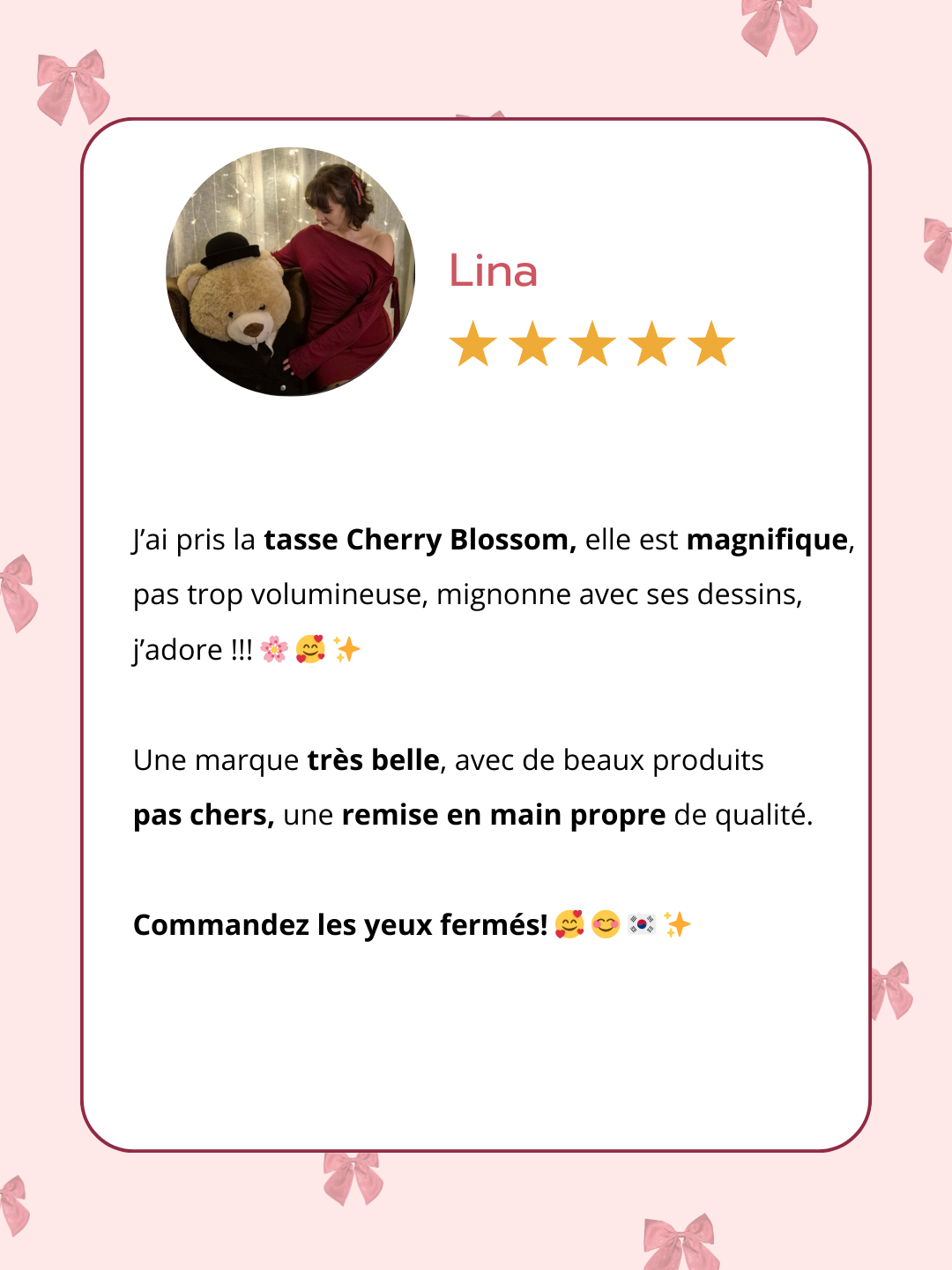 Avis client sur un mug inspiré de la Corée du Sud de la marque VATI, acheté sur melissavati.com